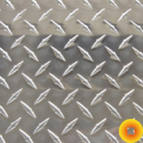 Лист алюминиевый рифлёный 2х1500х1500 мм даймонд