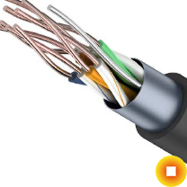 Сетевой кабель уличный 0,9х4 мм S/UTP Cu Stranded PP